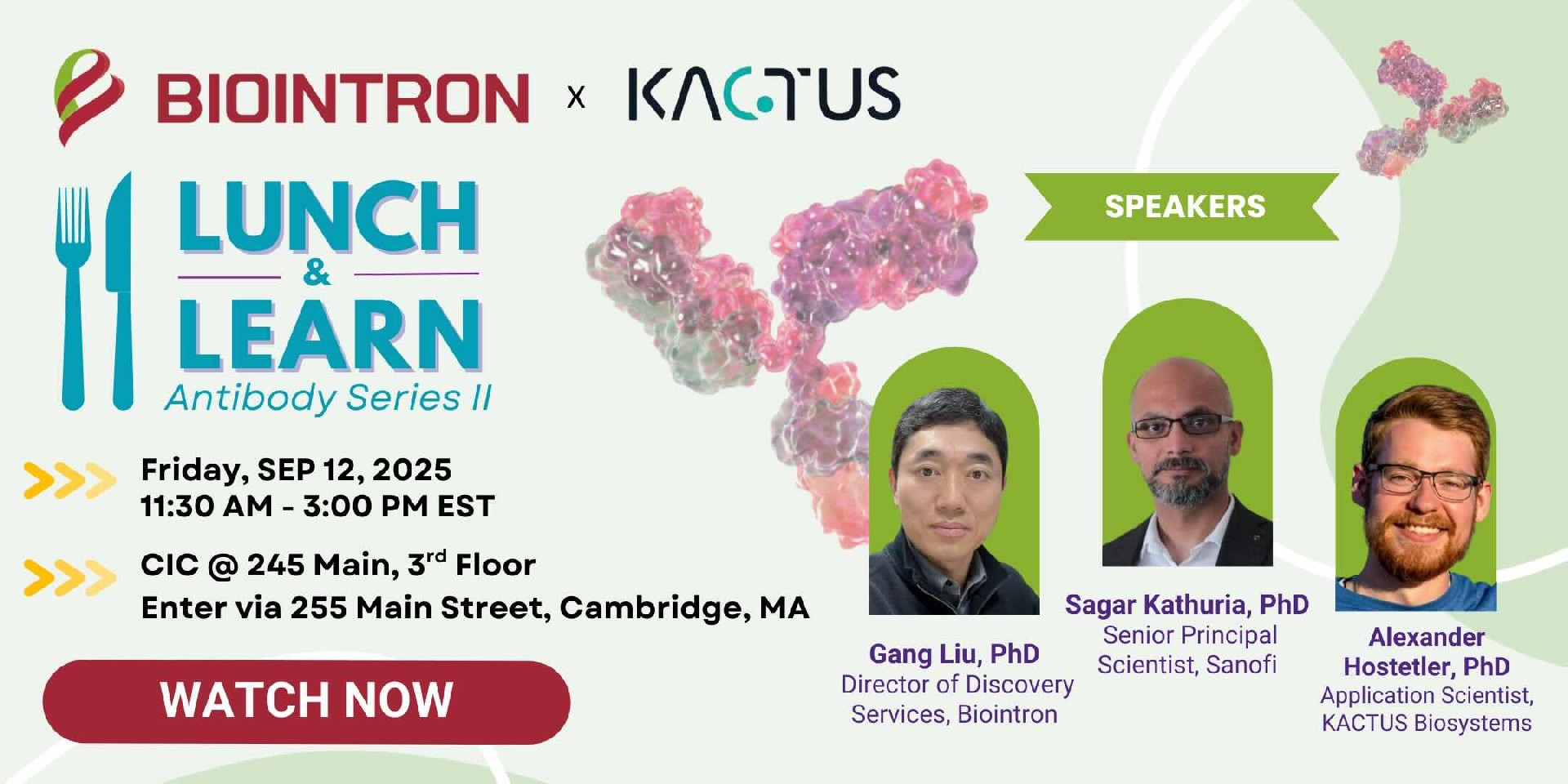 Biointron x KACTUS Webinar: Antibody Innovations: From Discovery to Delivery